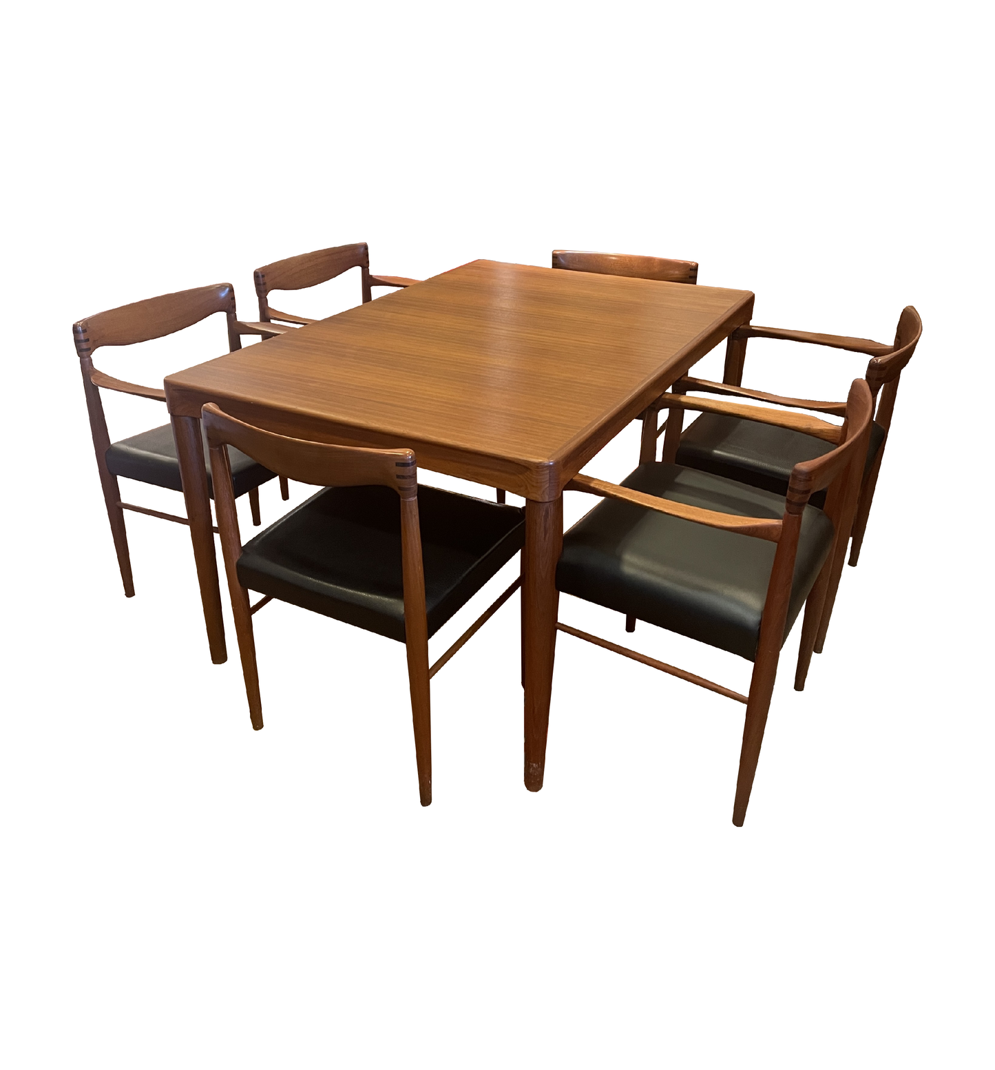 Bramin by HW Klein Mid Century Teak Dining Table and 6 Chairs (0L0001)