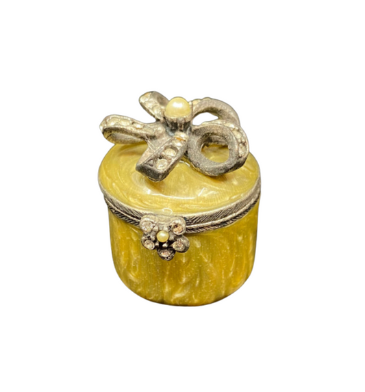 RJ Graziano Yellow Flower Bow Trinket/Pill Box (Y8TATX)