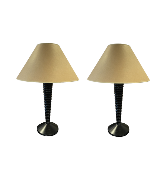 "As You Like It" Reeded Lamps, a pair AS IS (01B01X)