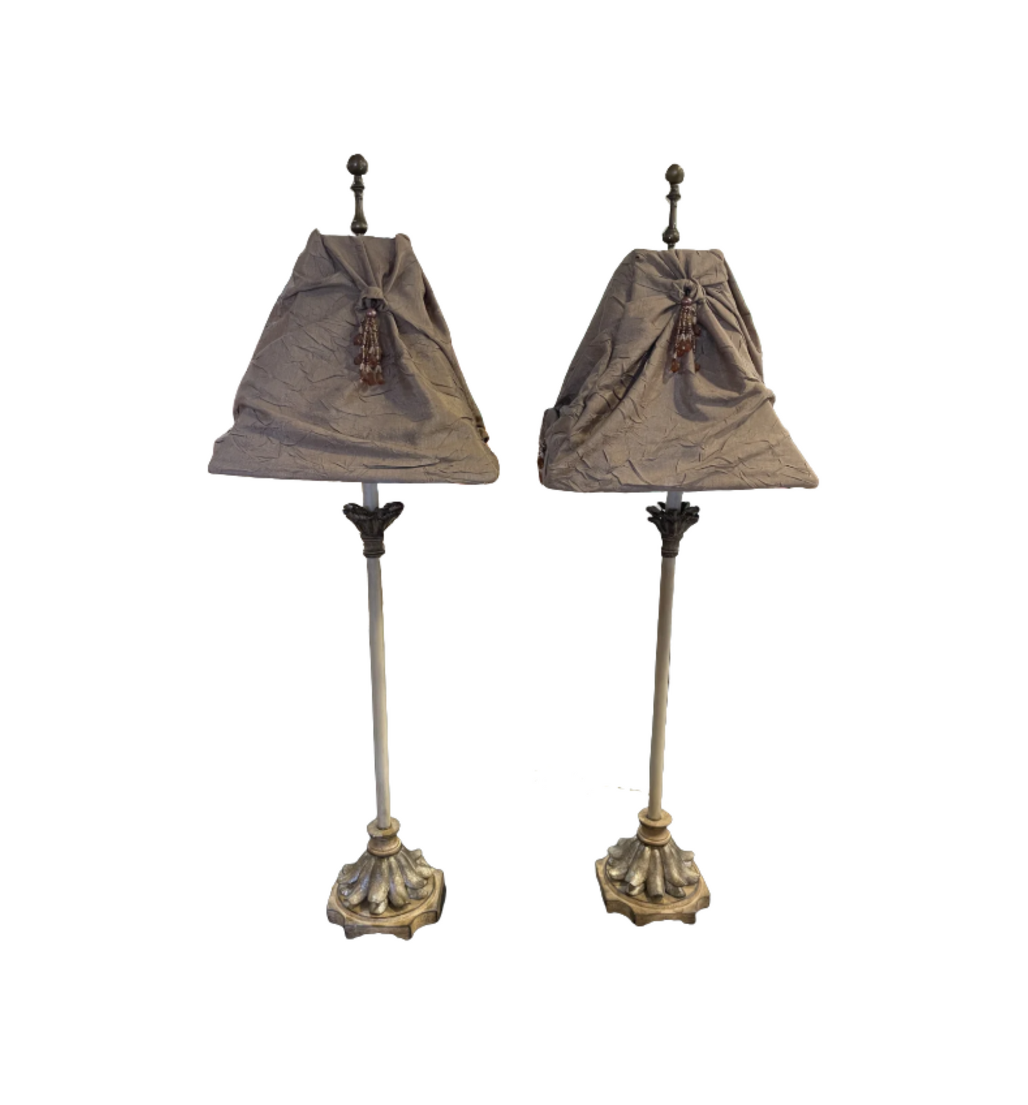 Pair of Pleated Buffet Lamps (YHGA52)