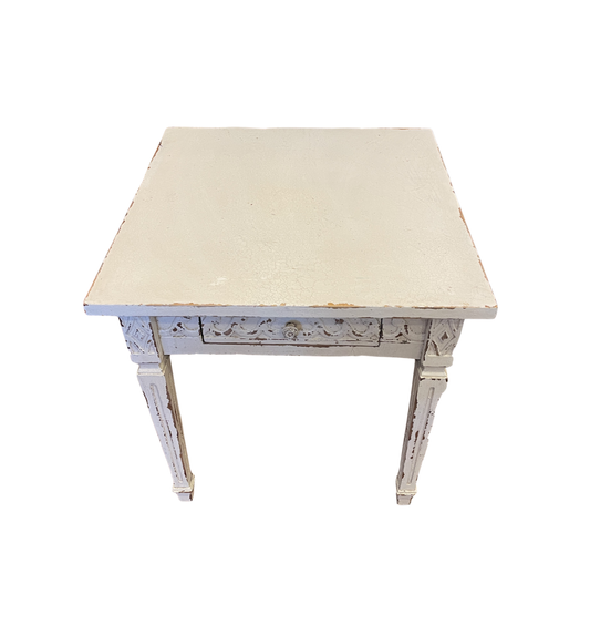Gustavian Style End Table with Drawer (Two available) (01D012)