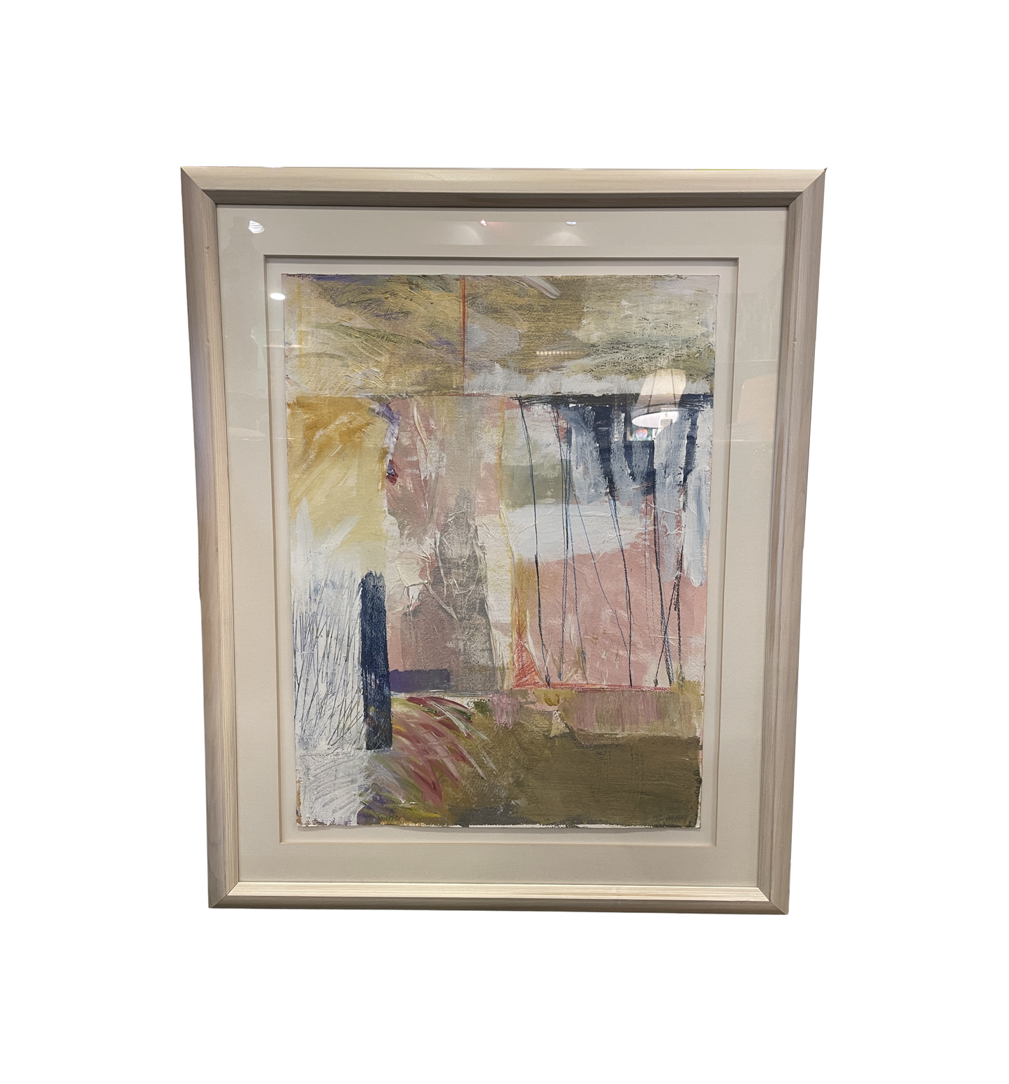 William Janosco Pink Abstract "September" Multi Media Original (0ND00M)