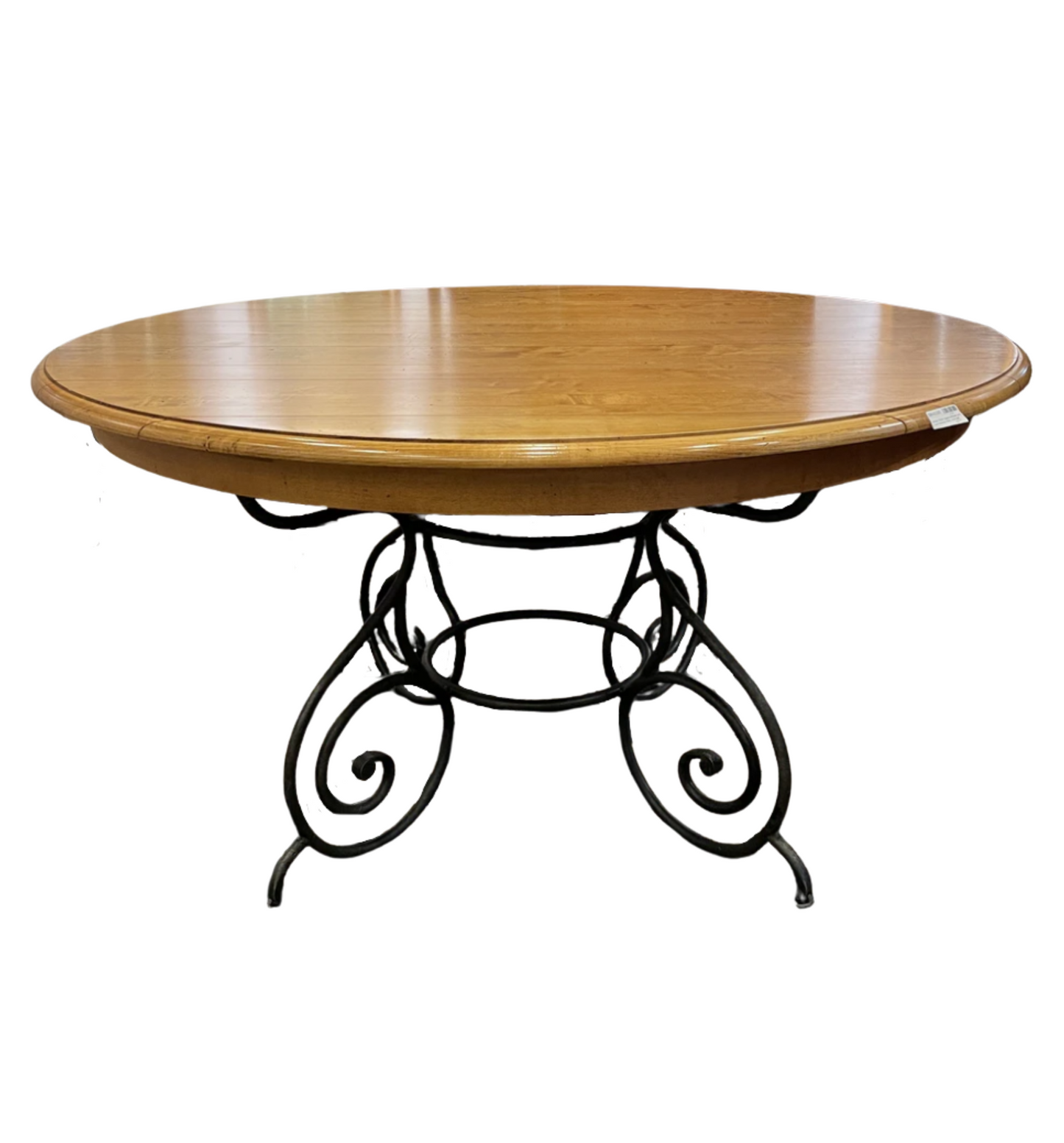 Ethan Allen Legacy Plank and Iron Dining Table, one 20" leaf (03G00E)