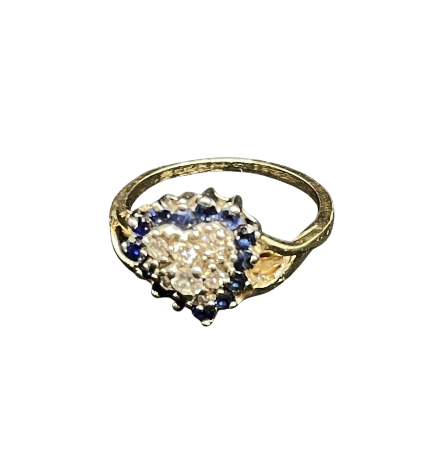 Sapphire and Diamond Heart Ring (0IM005)