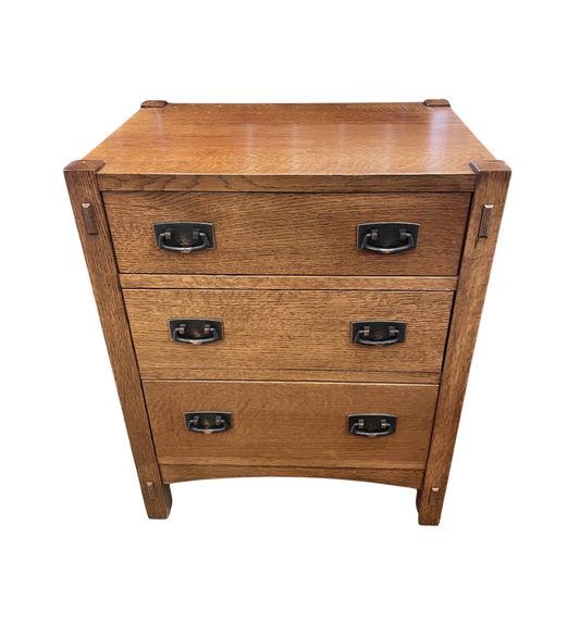 Stickley Three Drawer Nightstand, AS IS (0QK007)