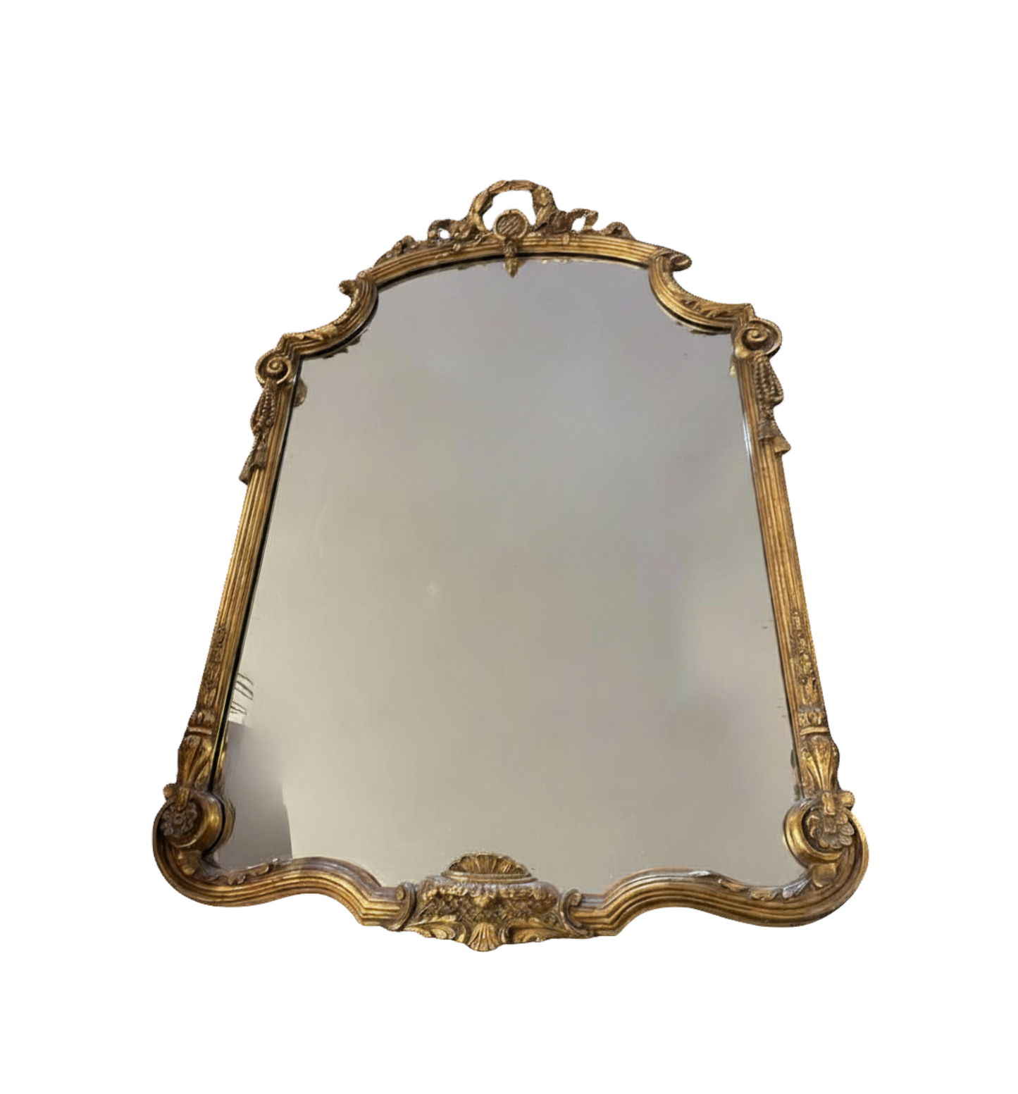 Vintage Gilt Mirror with Rope and Floral detailing (012008)