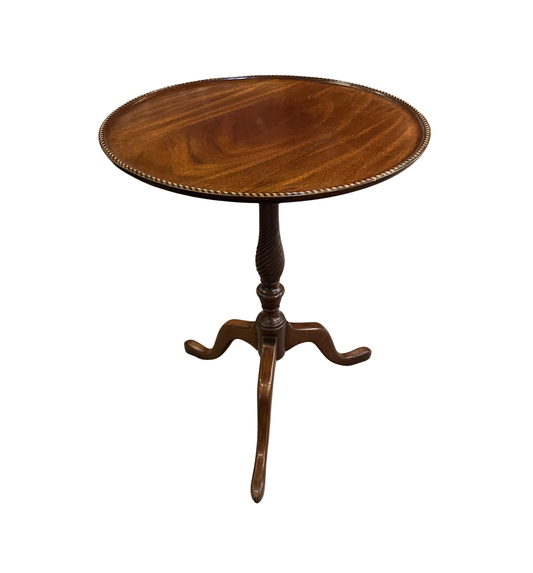 Round Tilt Top Table with Marquetry Trim (0Q000F)