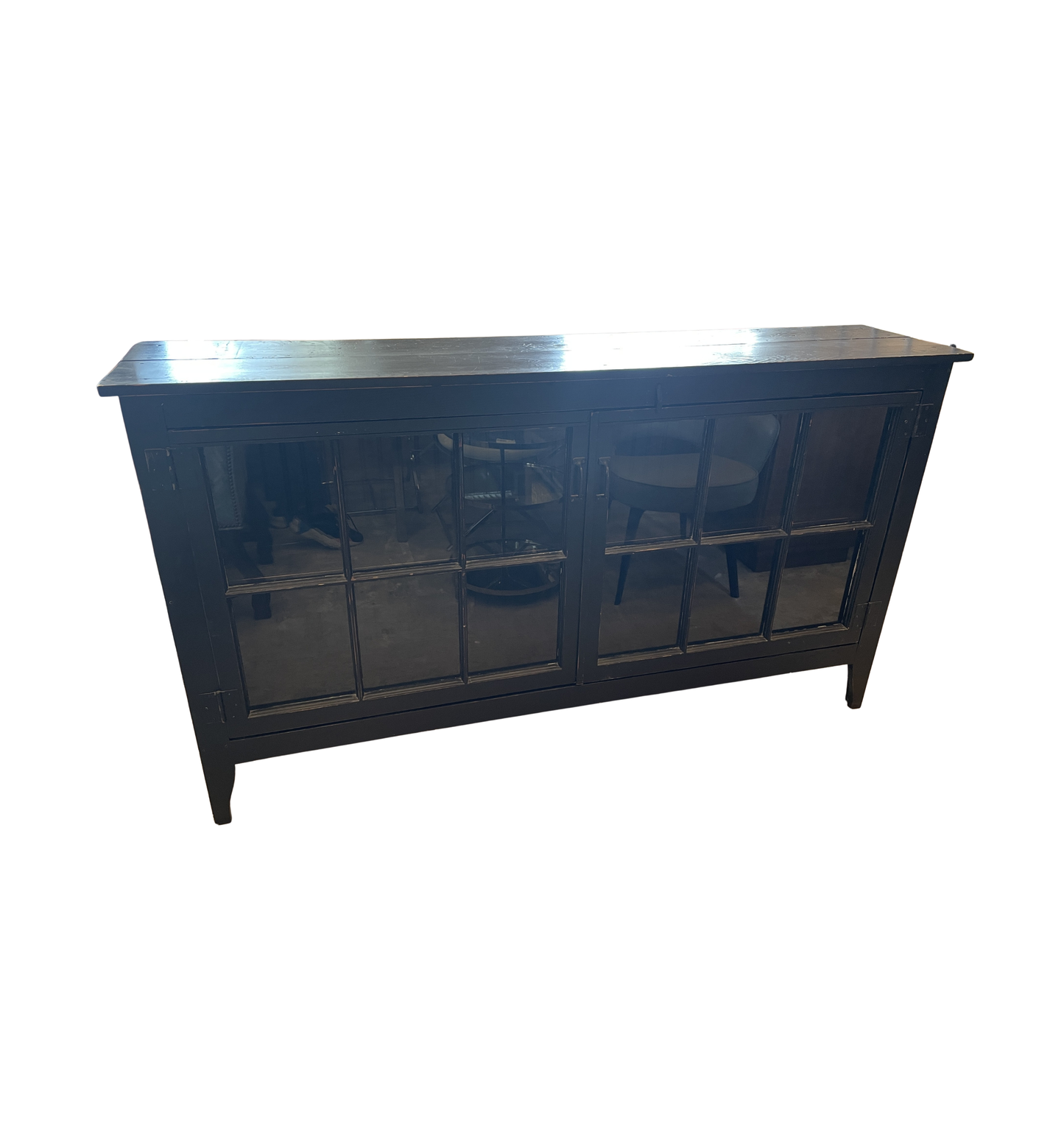 Rustic Sideboard with Two Glass Paned Doors (0OW003)