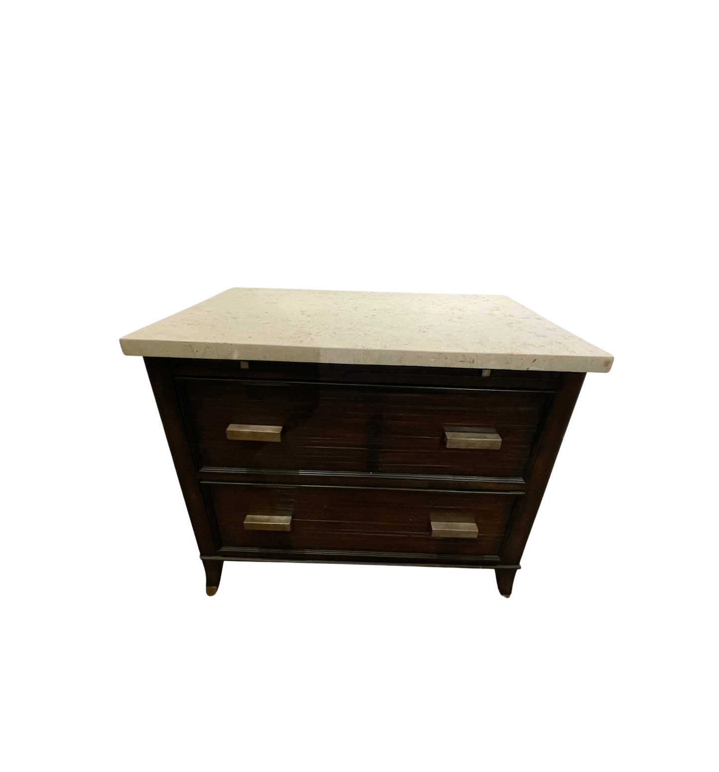 Kreiss Travertine Top Nightstands, A Pair (0A900W)
