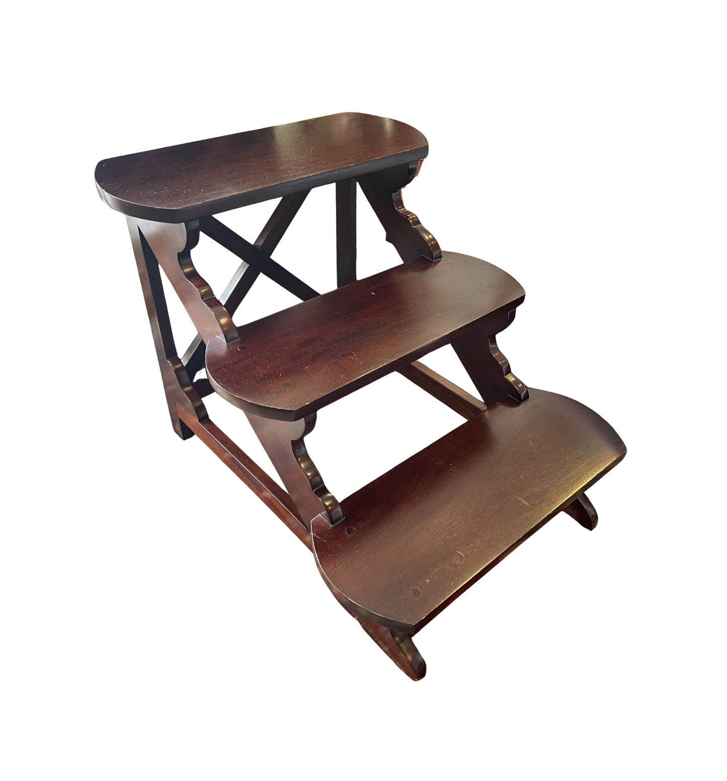 Mahogany Library Steps, AS IS (0OT00A)