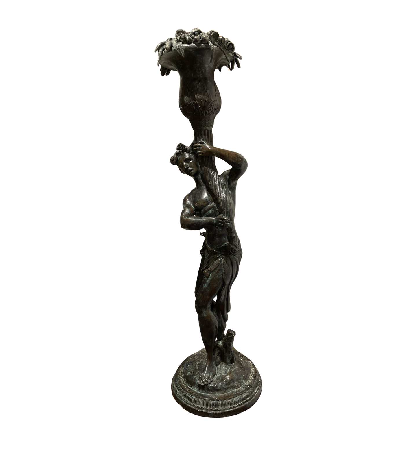 Maitland Smith Bronze Figural with Flowers (0JQ00A)