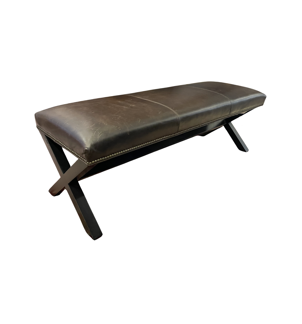 Camden Leather Bench with Tacks (0NX00M)