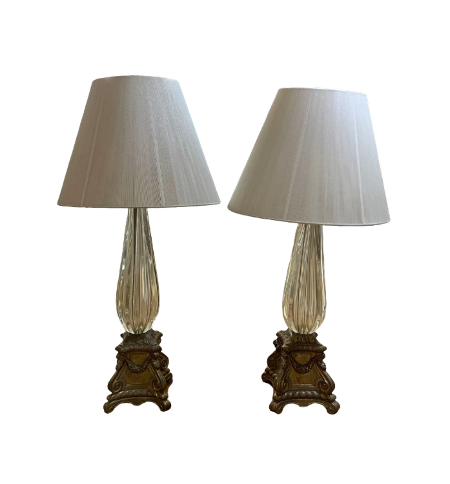 Pair of Venetian and Bronze Table Lamps (CUK3RN)