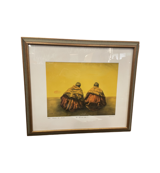 "Two Lamas at Dusk" Lithograph (0ND004)