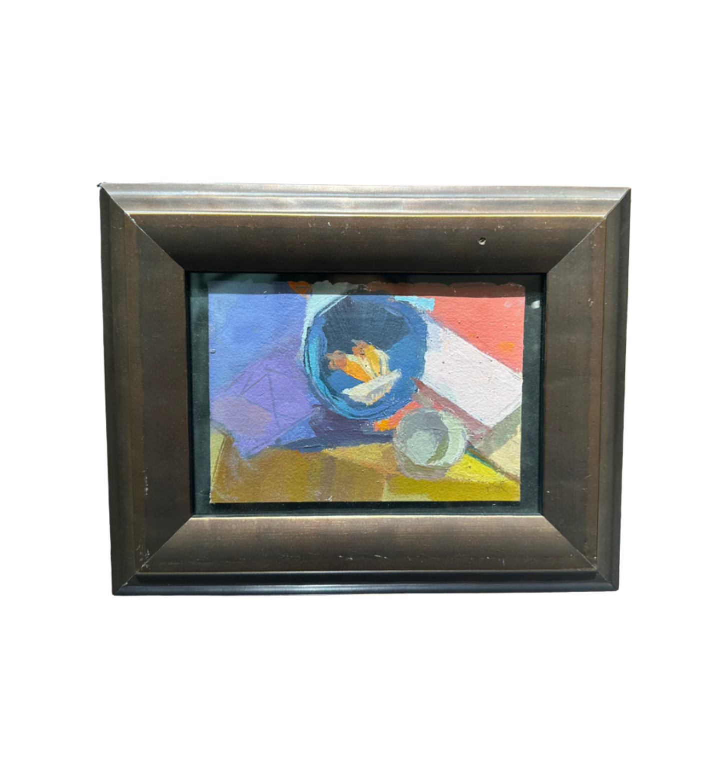 Paula Grebel Abstract Small Framed Painting (20938)