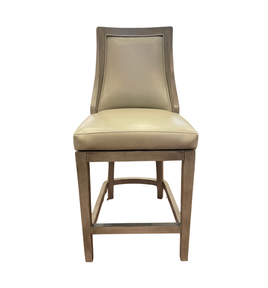 Maven Lane Leather Swivel Barstool (2 Available) (0OM001 & 0OM002)