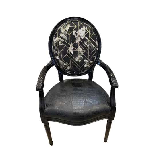 Custom Arm Chair with Gold Accents (0E7009)