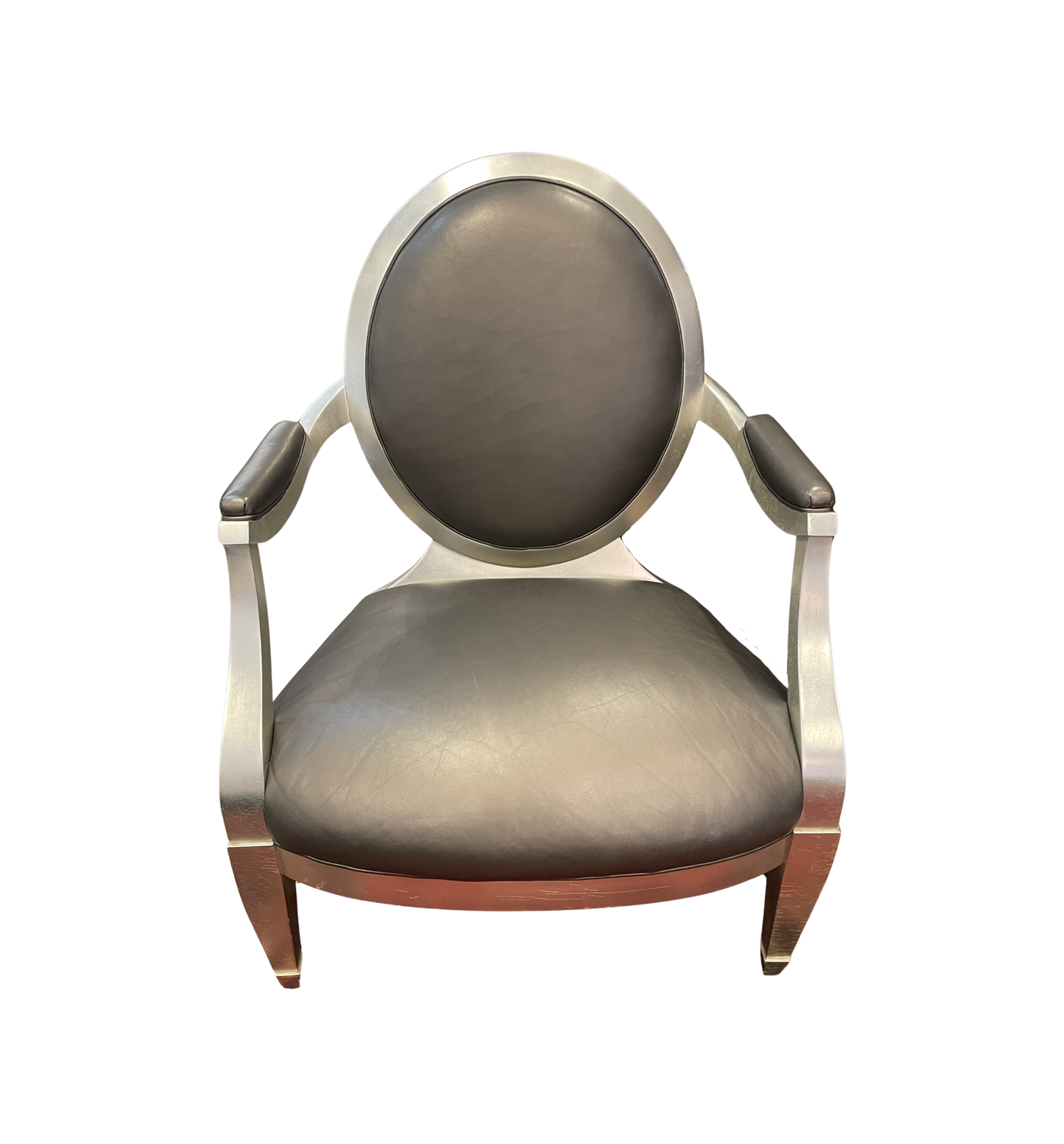 John Hutton for Donghia Oval Back Arm Chair (Two available 0KP009 and 0KP00A)