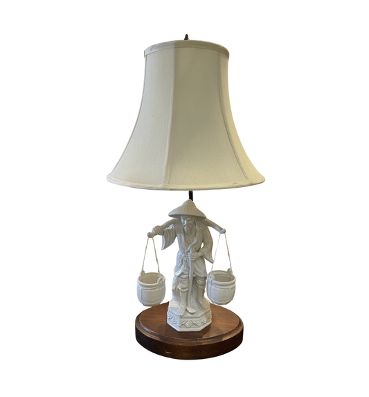Blanc de Chine Lamp, chinese vintage, AS IS (Two available 0NU001 and 0NU002)