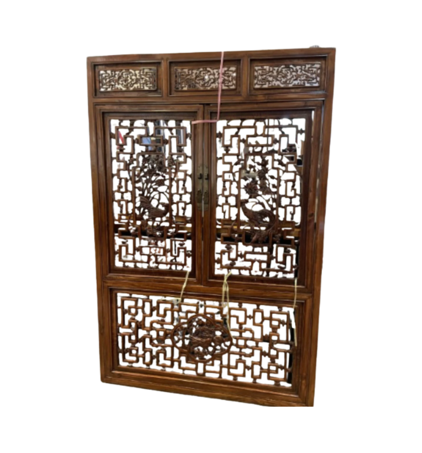 Chinese Teak Window Panel (0DL003)