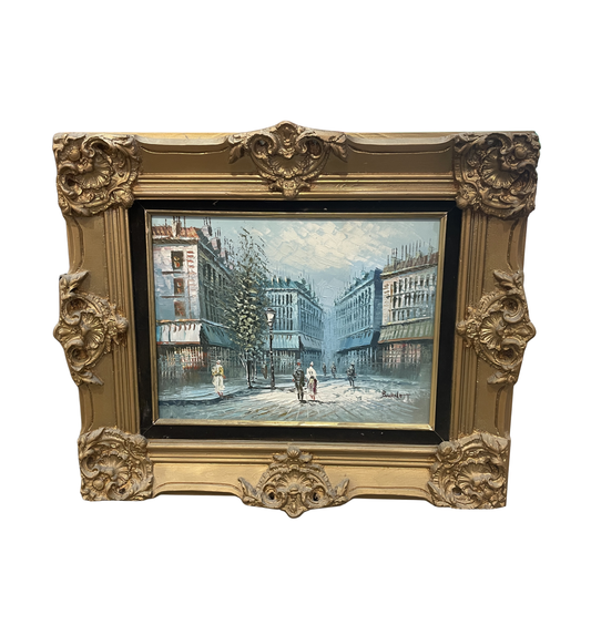 Burnett Oil on Canvas, Street Scene (0K2002)