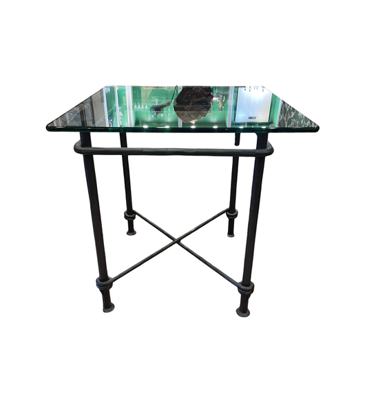 Saddle Creek Iron and Glass End Table (Two available 0N200M and 0N200N)