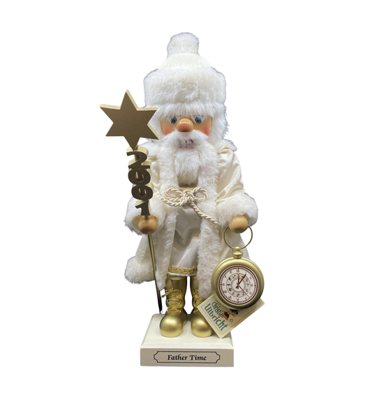 Christian Ulbricht Father Time Nutcracker, 17" with box, SIGNED. 2001 (0IR00N)