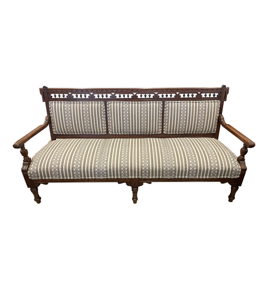 Antique Aesthetic Movement Sofa, Reupholstered (0NX00G)