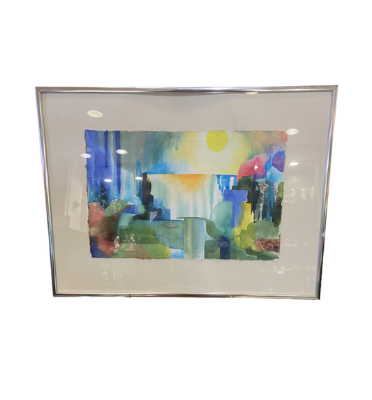 EB Fleishman "Landscape No. 11" Abstract Watercolor (KKQL8U)