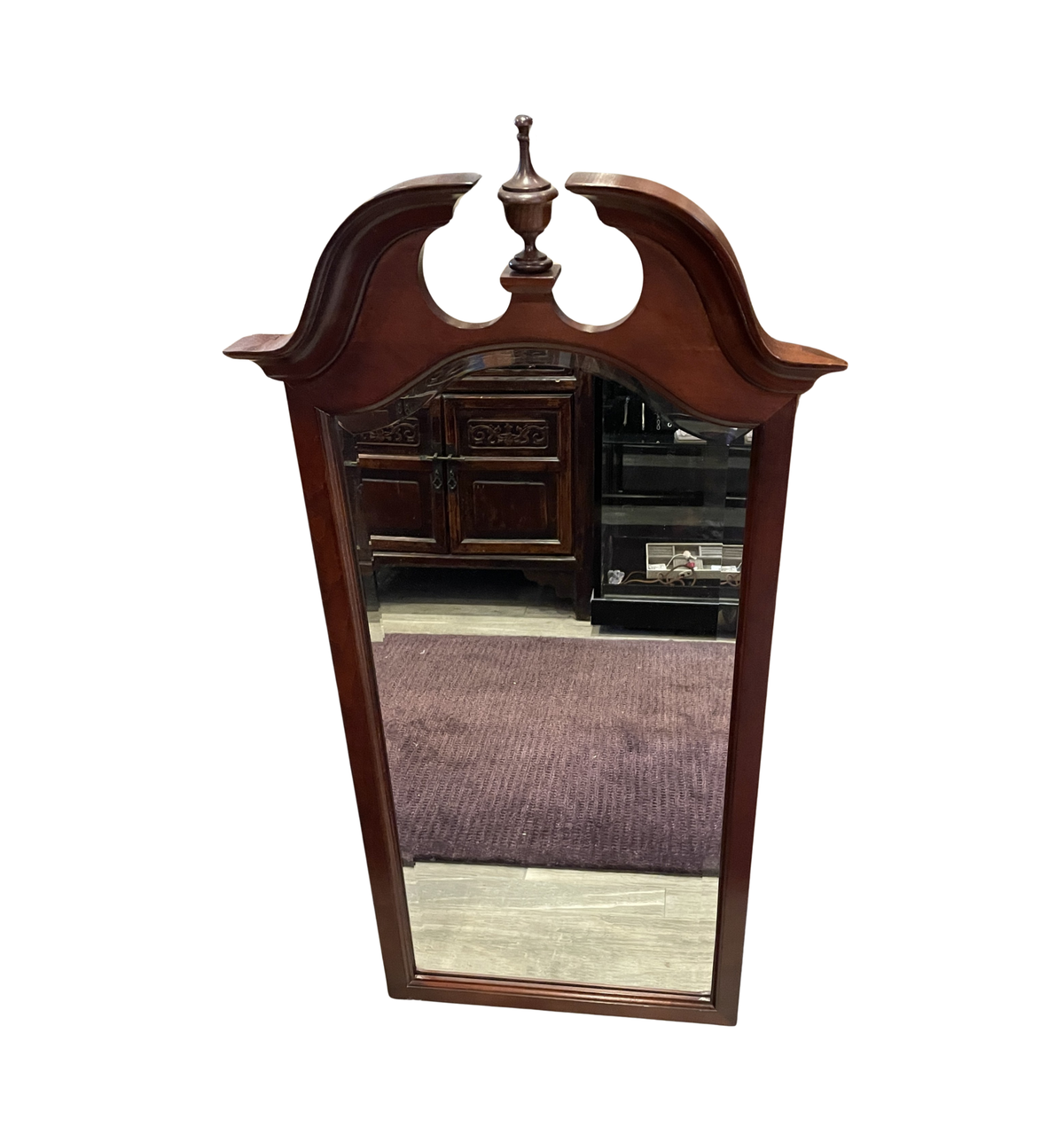 Chippendale Narrow Mirror with Finial (0Q0006)
