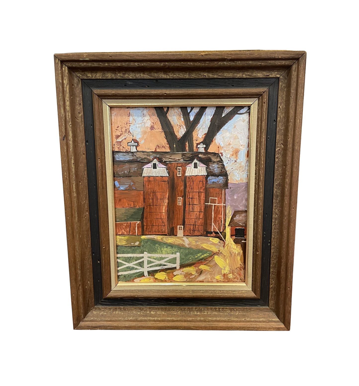 Nancy Zgonena Barn Oil Painting (0LN00H)