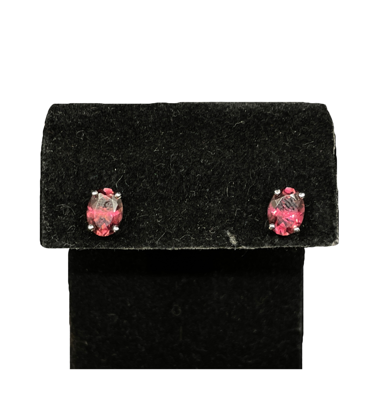Pink Tourmaline Earrings in 14K white gold (09B00C)