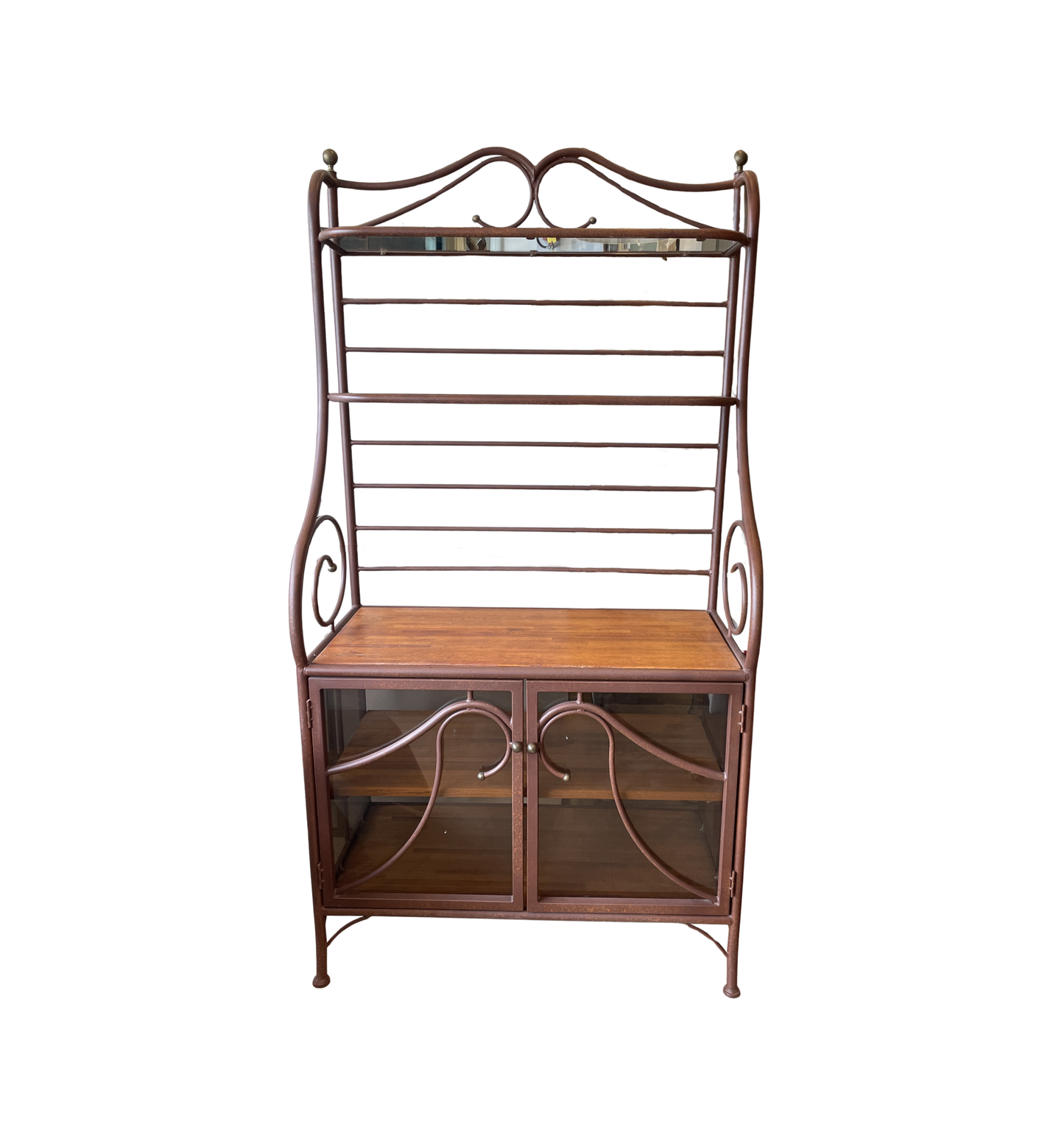 Terracotta Bakers Rack With Lower Cabinet (0MW001)