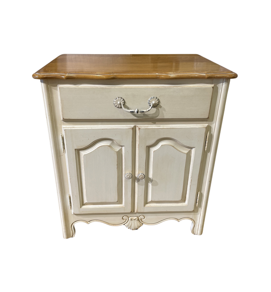Ethan Allen French Country Nightstand with Cabinet AS IS (0PU00B)