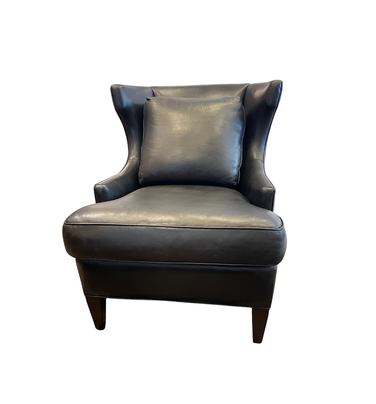 Hancock and Moore Black Leather Chair (01B019)
