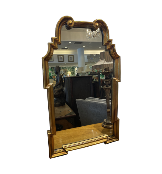 Hollywood Regency LaBarge Scroll Top Mirror (Two available 0JL00C and 0JL00D)