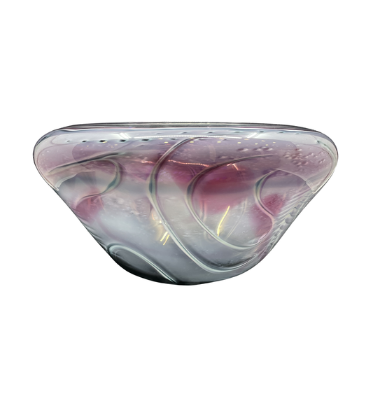 Robinson Scott Hand Blown Center Bowl in Purple, signed (0KC00G)
