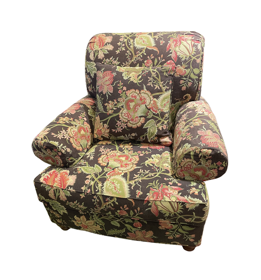 Paisley Ethan Allen Club Chair, browns (0Q6003)