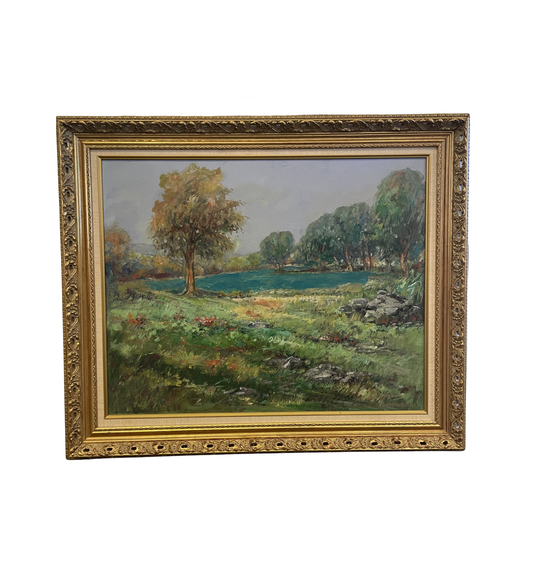 Harold C Wolcott (American 1898-1977) Landscape oil on Canvas (0OT00Q)