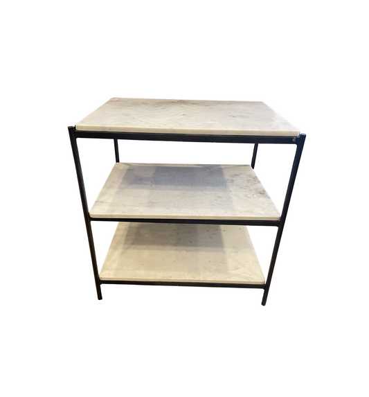 Four Hands Three Tier Iron and Stone end table (0H300P)
