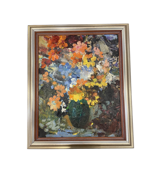 Manuel Munoz Ruiz Floral Acrylic on Canvas (0LN00L)