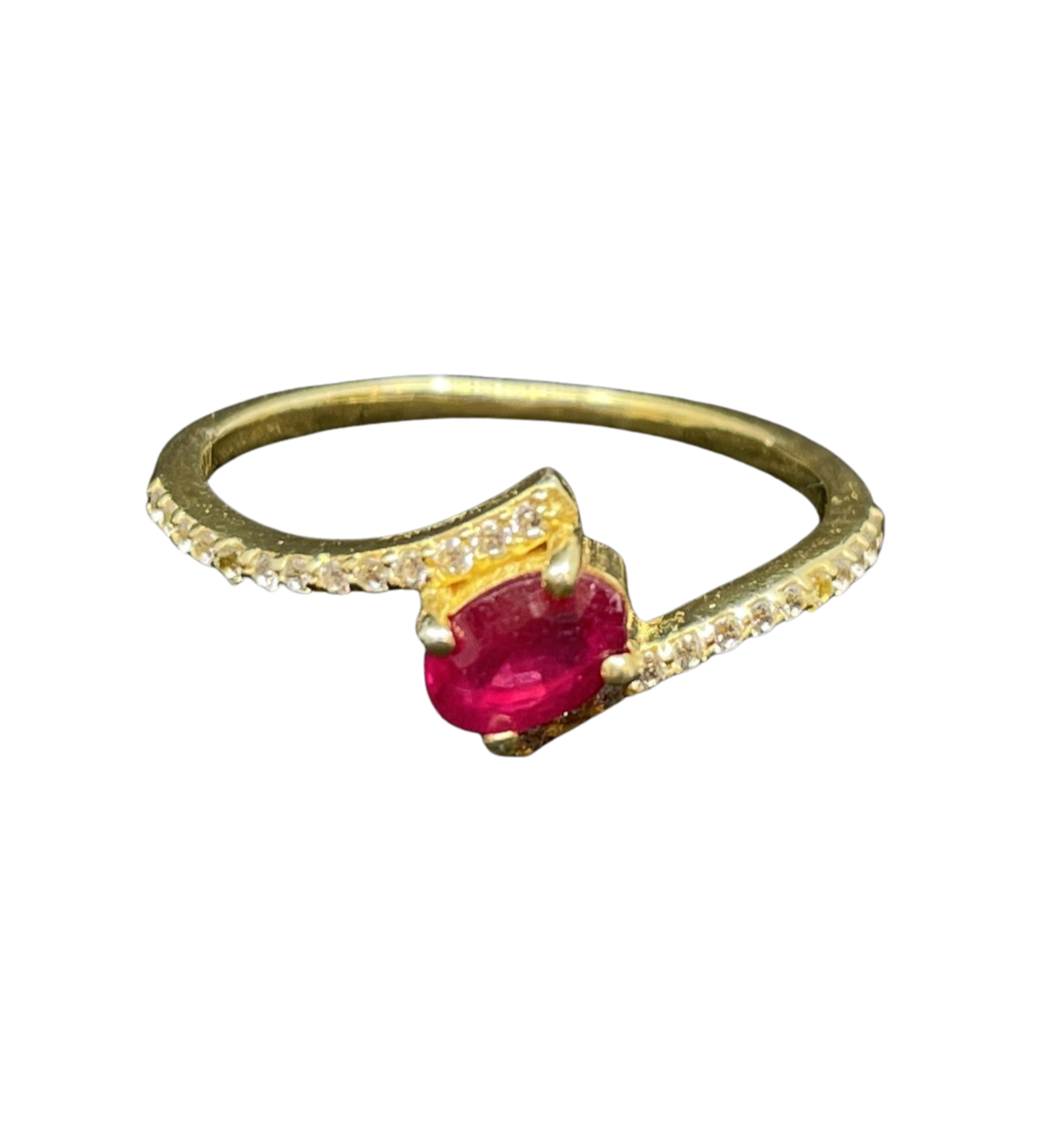 Gold, Diamond, Ruby Ring (0KA00R)