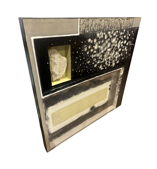 Shadow Box "Rock" Abstract on Canvas (0L7011)