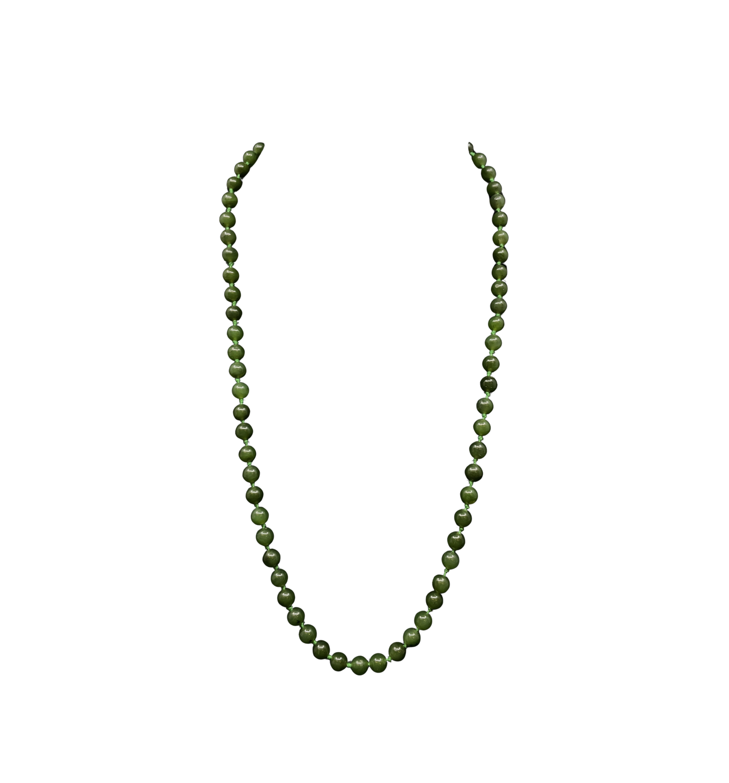Jade Hand-Tied Bead Necklace (0LA002)