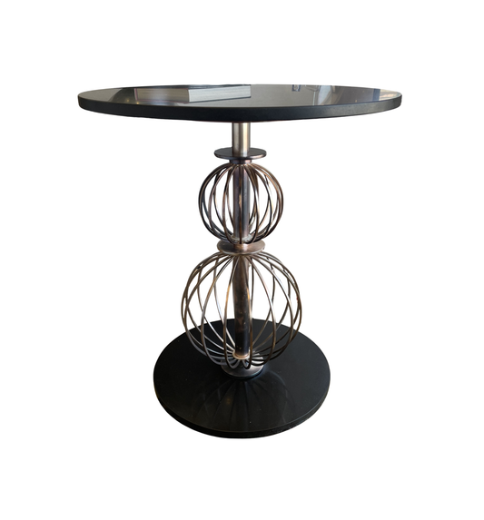 Barbara Barry "Pool Noodle" Metal and Marble End Table (0N4007)