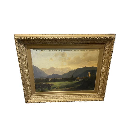 Michael Haller (Austrian, 19th Century) Landscape AS IS (0M1005)