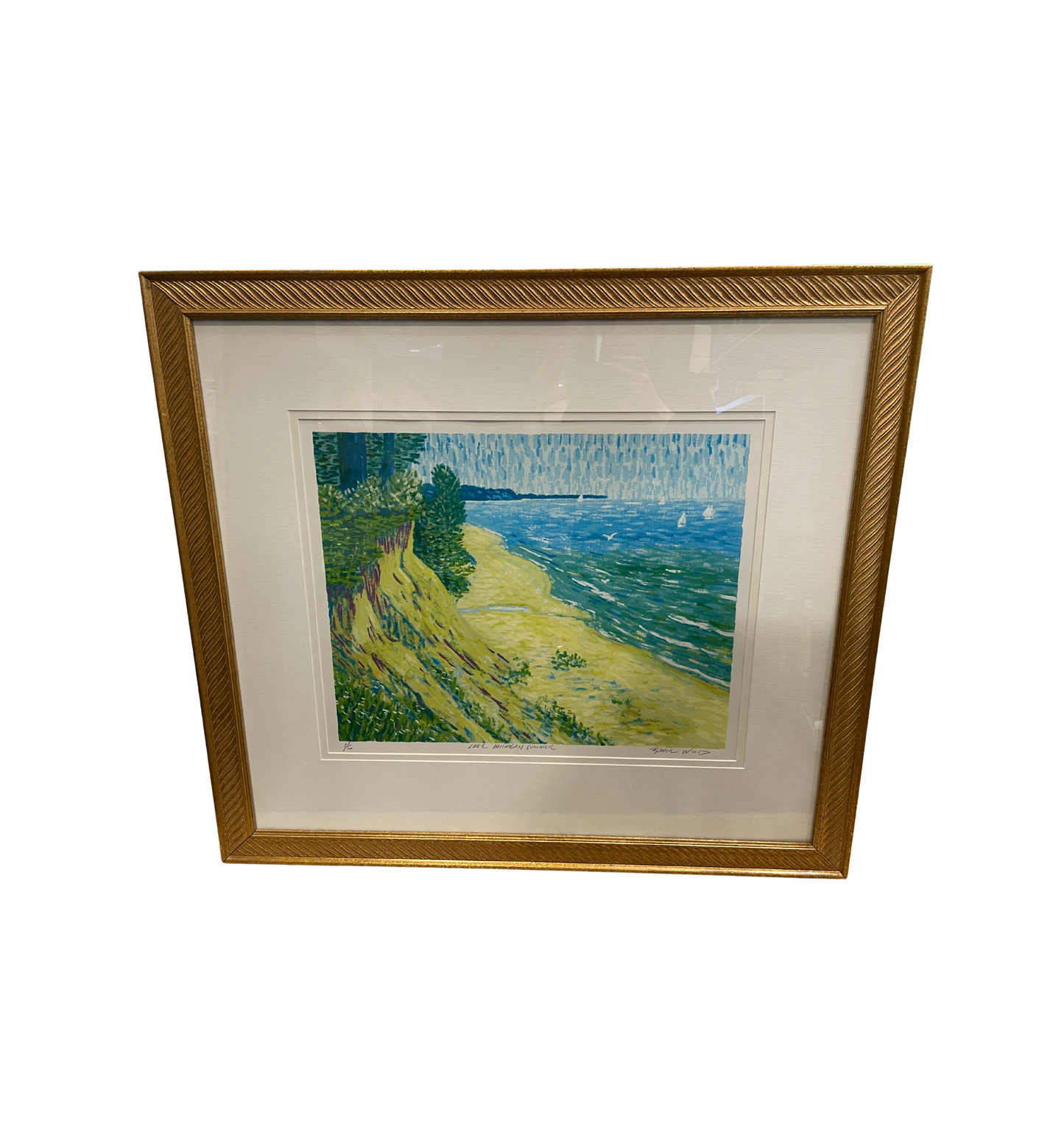 Bruce Wood Lake Scene Lithograph (0ND00P)