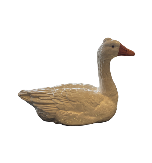 Vintage French Faience Terra Cotta Glazed Goose (0HN003)