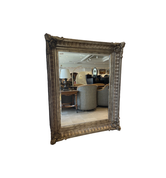 Large Gilt Framed Beveled Mirror (03H01C)
