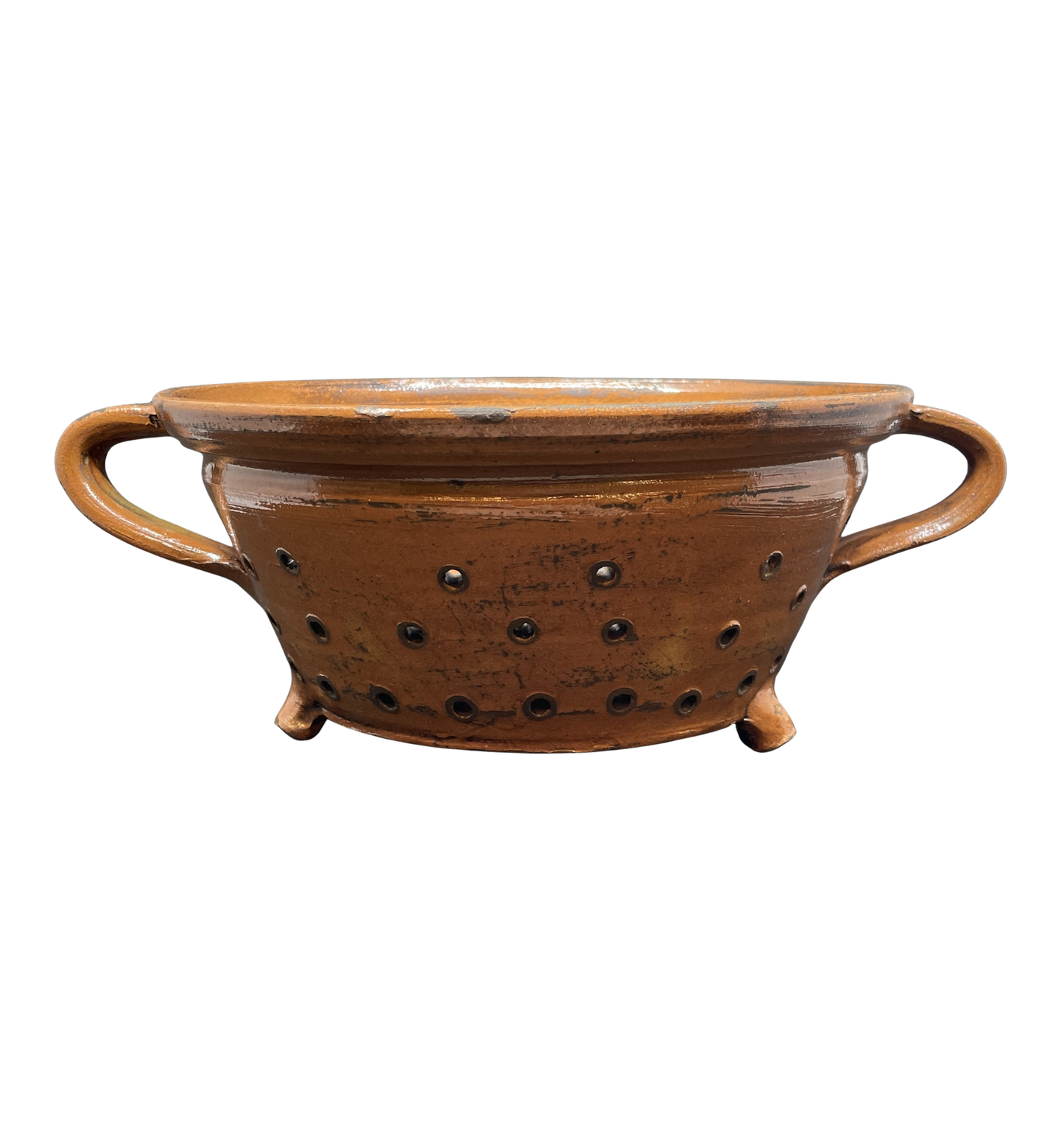 Antique French Terracotta Strainer (0JL01L)